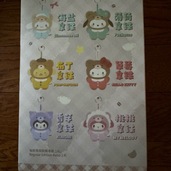 Miniso Sanrio Characters Latte Baby Plush keychain - Picture 3 of 7